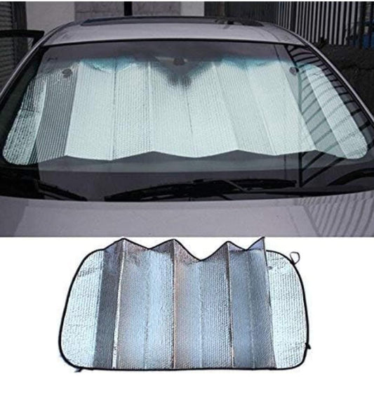 Front and Rear Foldable Car Sunshade (Silver) - Myhomebazaar